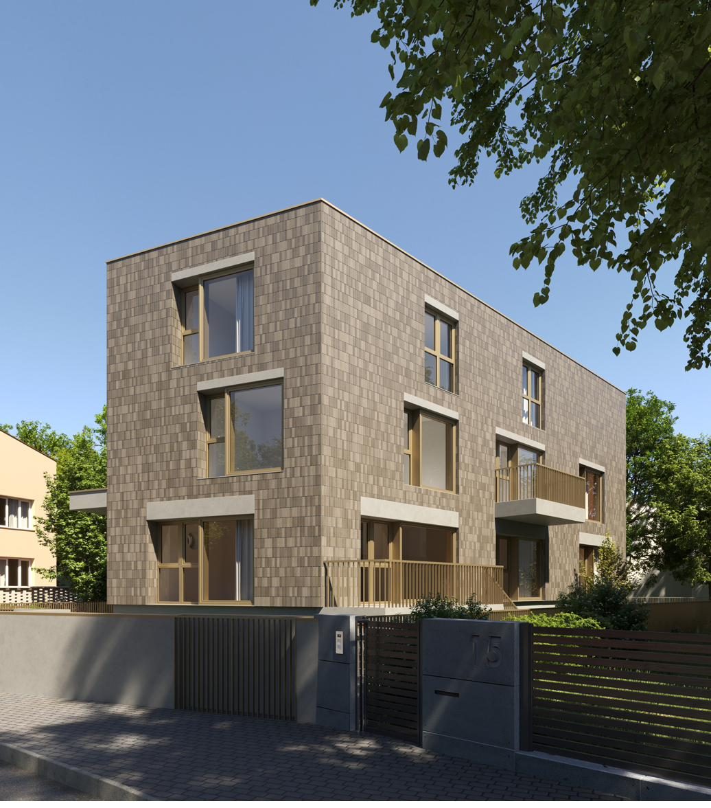 Dwa domy i apartament przy ul. Flagowej w Nowych Włochach — projekt flagowy Qualityliving.pl.